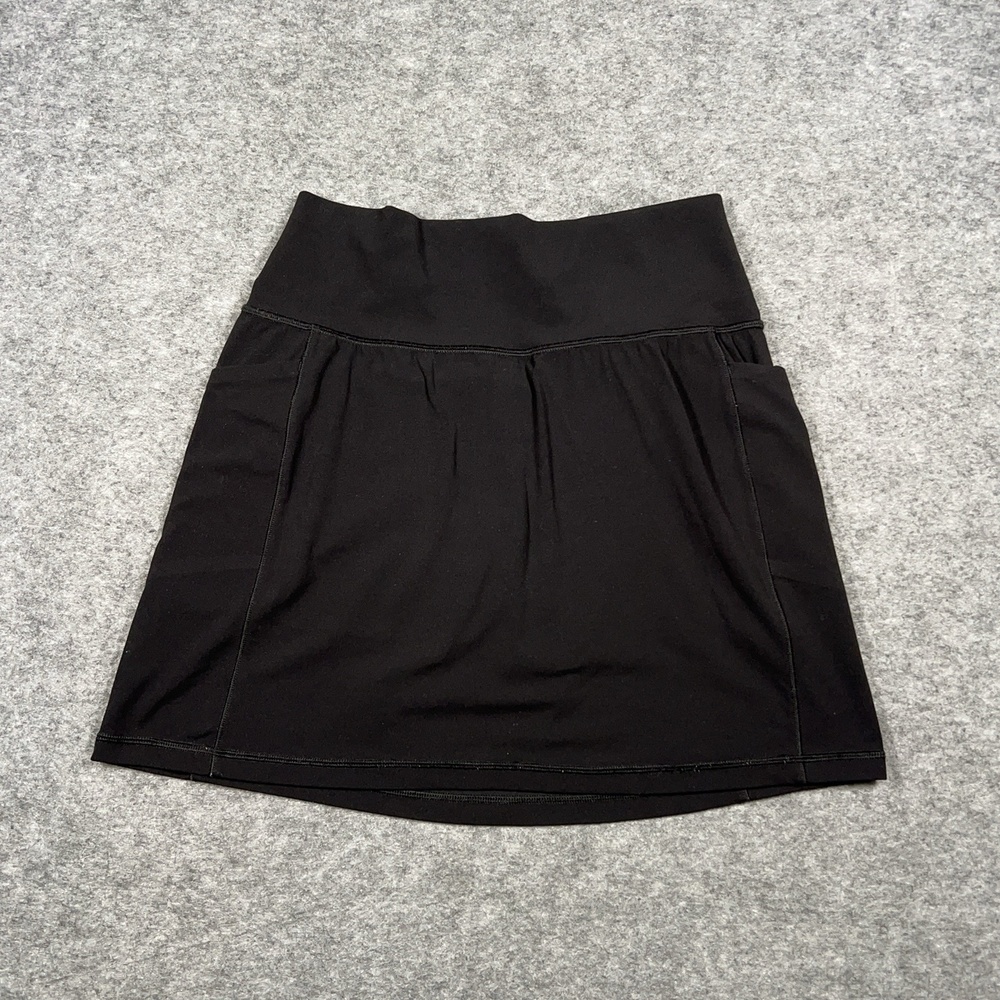 Athleta Skort Womens S Black Salutation Stash Athletic Pockets Pull On Athletic